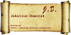 Jekelius Dominik névjegykártya